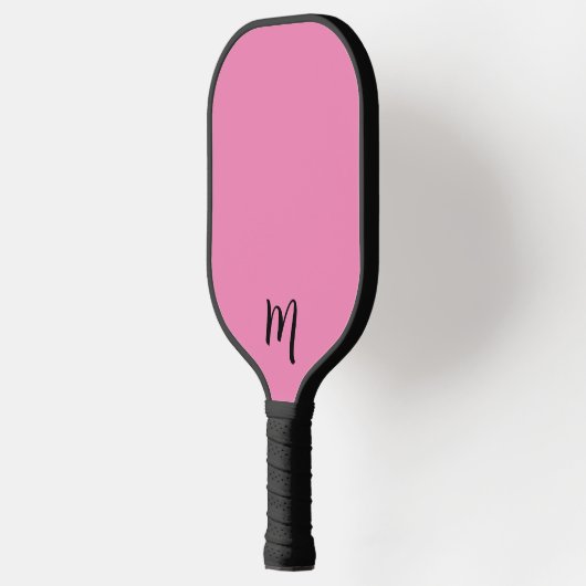 Raquette De Pickleball Initiales mignonnes en rose | Monogramme Monogramm (Gauche)