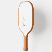 Raquette De Pickleball Initiales Monogrammées de Style Moderne Minimalist (Gauche)
