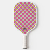 Raquette De Pickleball Initiales Pickleball Rose Jaune Blanc Maisson (Verso)