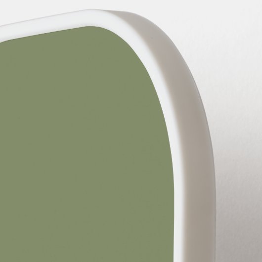 Raquette De Pickleball Initiales simples de monogramme vert Sage (Détail gauche)