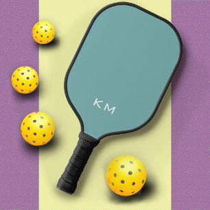 Raquette De Pickleball Initiales simples Elégante Police moderne Lumière