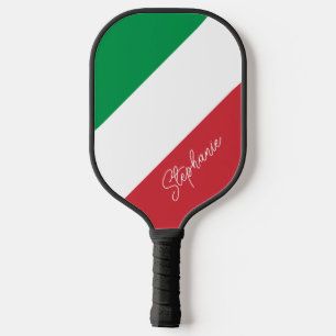 Raquette De Pickleball Italie Drapeau de couleur bandes personnalisées