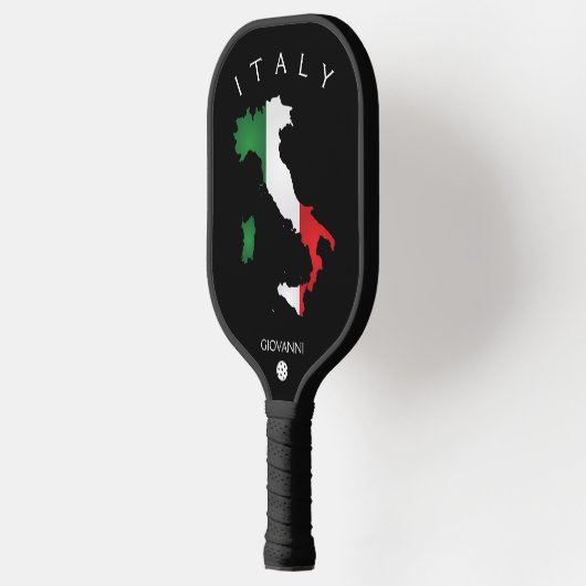 Raquette De Pickleball Italie Drapeau italien Italia Carte Noir (Gauche)