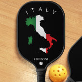 Raquette De Pickleball Italie Drapeau italien Italia Carte Noir