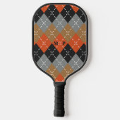 Raquette De Pickleball Jacquard noir gris clair orange (Verso)