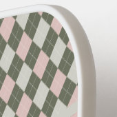 Raquette De Pickleball Jacquard vert et rose (Détail gauche)