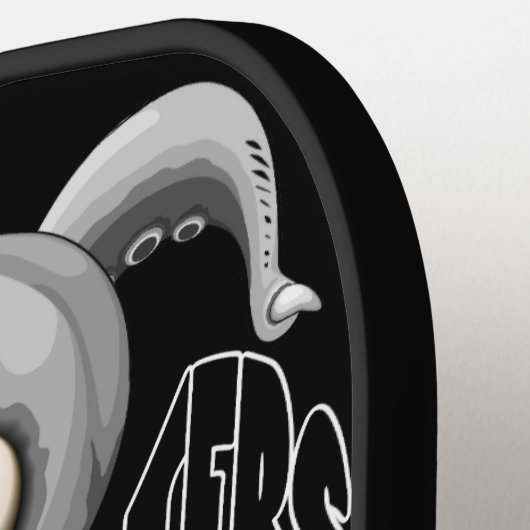 Raquette De Pickleball J'aime les monstres parce que les gens aiment les (Détail gauche)