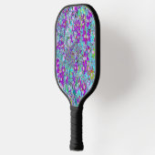Raquette De Pickleball Jardin Aqua aux fleurs violettes bleues et roses c (Gauche)