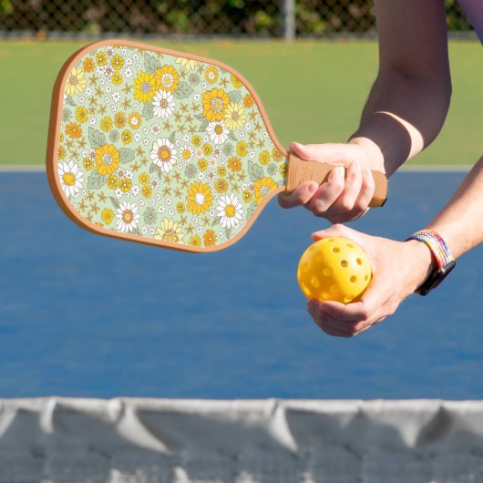Raquette De Pickleball Jardin Floral Jaune Motif (Insitu)