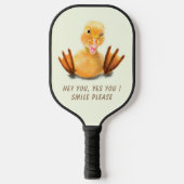 Raquette De Pickleball Jaune Canard Jouer Pickleball Smile (Recto)