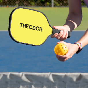 Raquette De Pickleball Jaune Citron Nom Simple Tendance Minimaliste