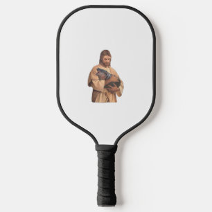 Raquette De Pickleball Jésus tenant Moo Deng Débardeur