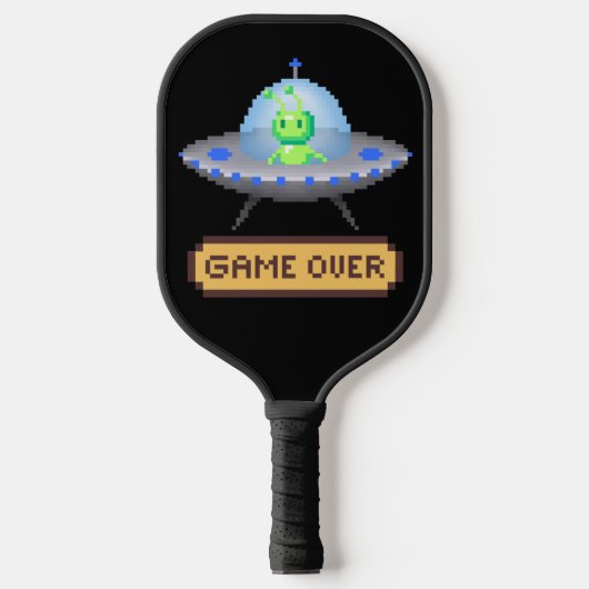 Raquette De Pickleball Jeu sur l'Alien Volant OVNI Spaciliale Pixel Art (Recto)