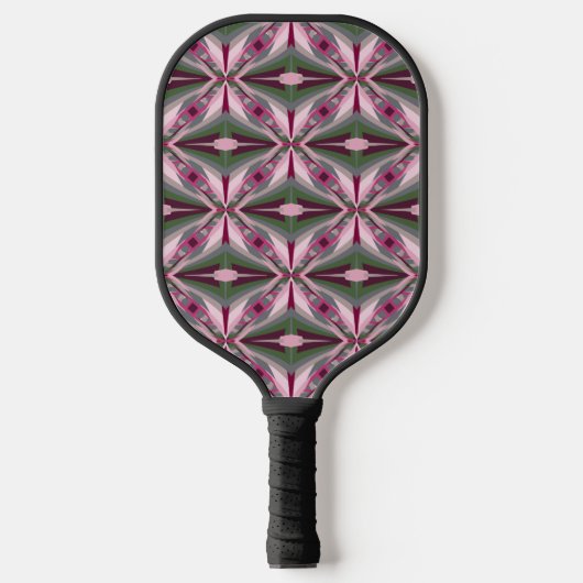 Raquette De Pickleball Joli Bloc De Couleur Étitré Rose Et Vert (Recto)