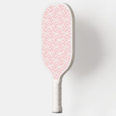 Raquette De Pickleball Joli Bow Personnalisé Monogramme Nom Rose (Gauche)