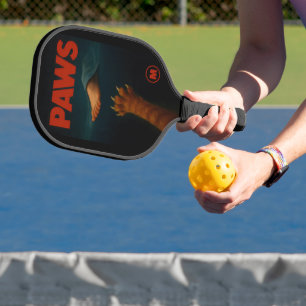 Raquette De Pickleball Joli Chat Tigre Orange vs Pied Humain Monogramme