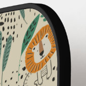 Raquette De Pickleball Joli Doodle Lion Jungle Rainforest Motif (Détail gauche)
