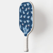 Raquette De Pickleball Joli grand requin blanc Motif Océan Monogramme (Gauche)