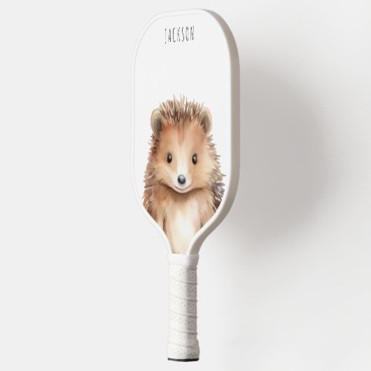Raquette De Pickleball Joli hérisson, monogramme en option (Gauche)
