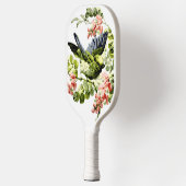 Raquette De Pickleball Joli jeune perroquet dans l'arbre à fleurs (Gauche)