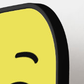 Raquette De Pickleball Joli Monogramme de visage de dessin (Détail gauche)