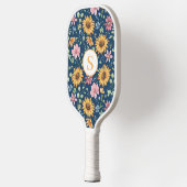 Raquette De Pickleball Joli Monogramme Floral Pickleball Paddle (Gauche)