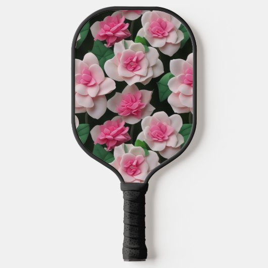 Raquette De Pickleball Joli motif fleuri rose boho (Recto)