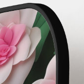 Raquette De Pickleball Joli motif fleuri rose boho (Détail gauche)