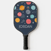 Raquette De Pickleball Joli Motif Planète Souriante (Recto)