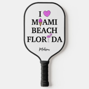 Raquette De Pickleball Joli nom personnalisé Miami Beach