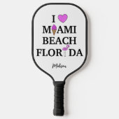 Raquette De Pickleball Joli nom personnalisé Miami Beach (Verso)