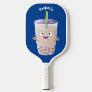 Raquette De Pickleball Joli personnage de dessin animé boba thé bulle