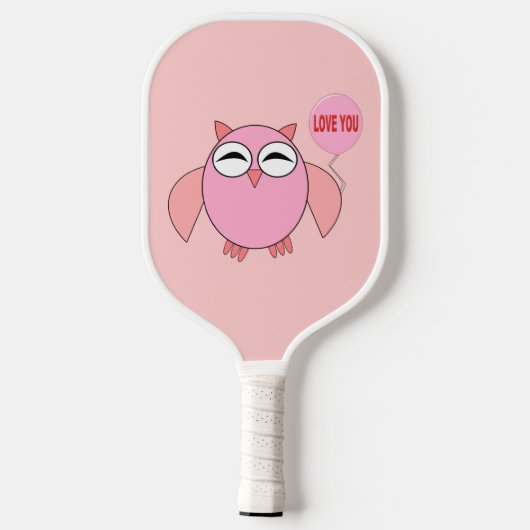 Raquette De Pickleball Joli Rose amour vous hibou (Verso)