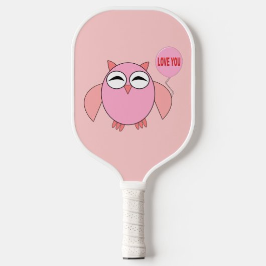 Raquette De Pickleball Joli Rose amour vous hibou (Recto)