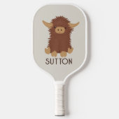 Raquette De Pickleball Joli, shaggy Highland vache conception personnalis (Recto)
