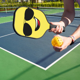 Raquette De Pickleball Joli Visage et lunettes d'aviateur, Amusant