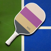 Raquette De Pickleball Jolie couleur Initiales modernes Monogramme