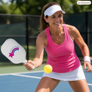 Raquette De Pickleball Jolie étoile rose arc-en-ciel coloré