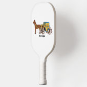 Raquette De Pickleball Jolie illustration de cheval et de calèche royale (Gauche)