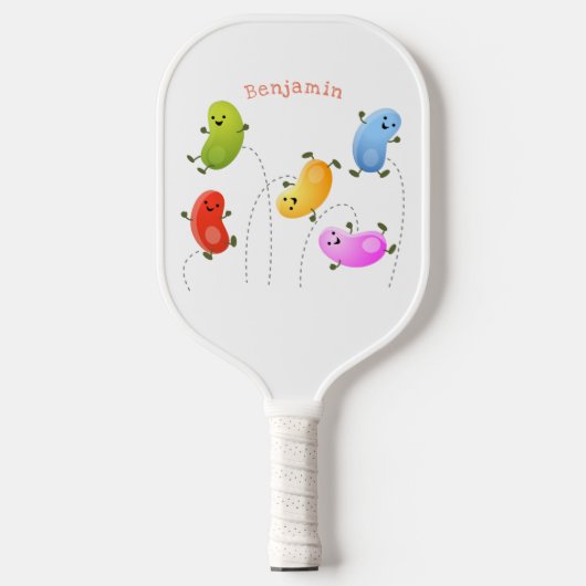 Raquette De Pickleball Jolie jellybeans bondissant dessin animé (Recto)