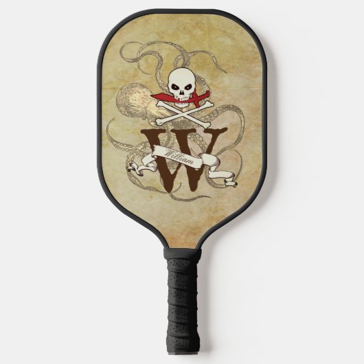 Raquette De Pickleball Jolly roger Monogramme initial (Recto)