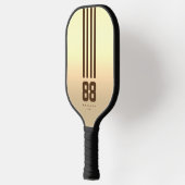 Raquette De Pickleball Joueur de Pickleball moderne Nom Numéro Stripes Or (Gauche)