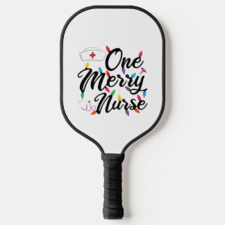 Raquette De Pickleball Joyeuse infirmière Noël