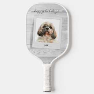 Raquette De Pickleball Joyeuses vacances Animaux de compagnie Photo perso
