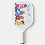 Raquette De Pickleball Joyeux anniversaire Bears Party Pickleball Paddle (Verso)