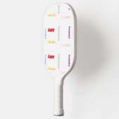 Raquette De Pickleball Joyeux anniversaire sur blanc (Gauche)