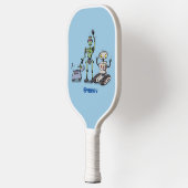 Raquette De Pickleball Joyeux joli dessin de trois robots trio (Gauche)