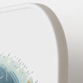 Raquette De Pickleball Joyeux Noël bleu et or (Détail gauche)