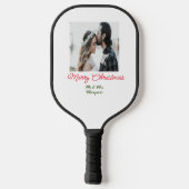 Raquette De Pickleball Joyeux Noël couple photo ajouter nom heureux vacan (Verso)