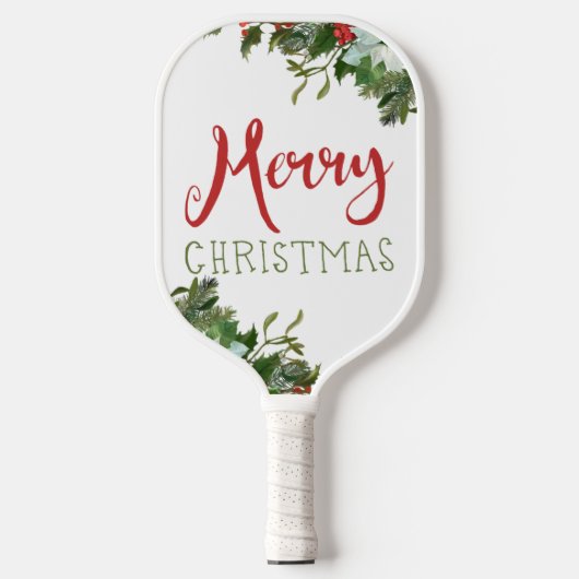 Raquette De Pickleball Joyeux Noël de verdure (Recto)